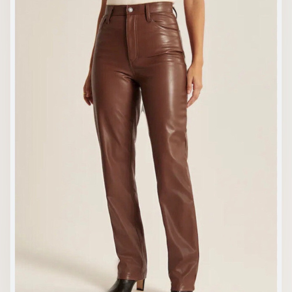 NWT Abercrombie Curve Love Vegan Leather Pants